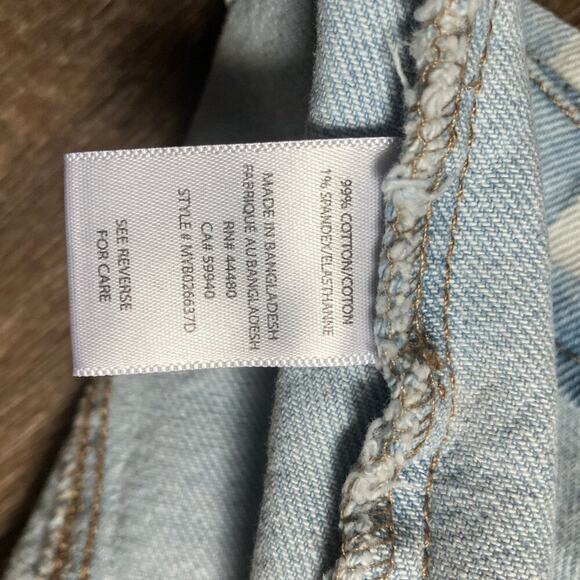 Tinsletown Fitted Mini Skirt Raw Hem (M) Junior Blue Graphics - Picture 7 of 13